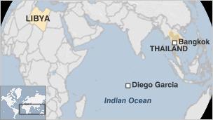 Map showing Diego Garcia