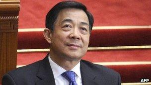 Bo Xilai in the Great Hall of the People, Beijing (March 2012)