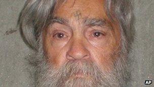 Photo of a 77-year-old Charles Manson from the California department of corrections 5 April 2012