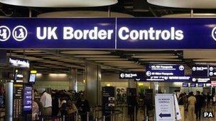 UK Border Controls point at Heathrow