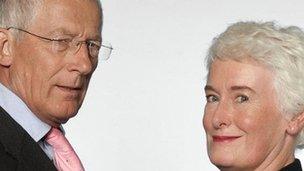 Nick Hewer and Margaret Mountford