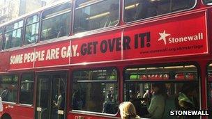 Stonewall's bus advert