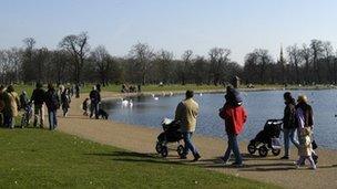 People walking