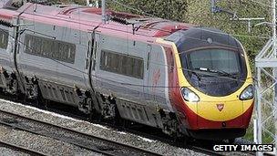 A Virgin train