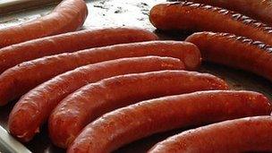 Kaesekrainer sausages