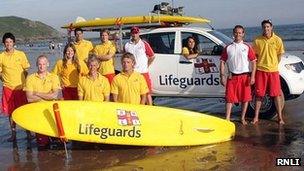 RNLI beach lifeguards