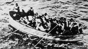 Lifeboat with survivors