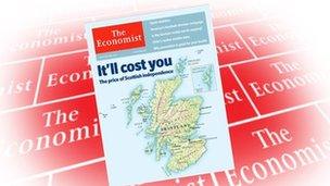 The Economist front cover showing map of Scotland