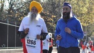 Fauja Singh in the Newham run