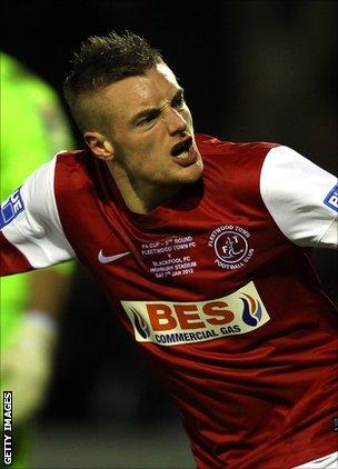 Fleetwood Town striker Jamie Vardy