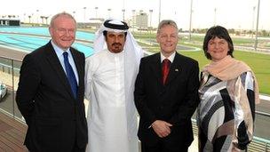 The NI delegation met Mohammed Bin Sulayem at the Yas Marina Grand Circuit in Abu Dhabi