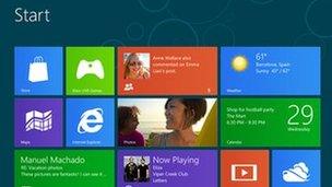 Microsoft Windows 8 interface