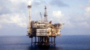 Oil platform in North Sea