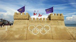 Giant sandcastle