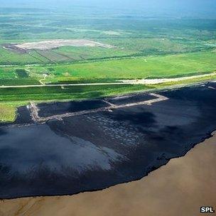 Tar sands pond, Canada