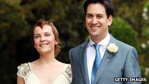 Justine and Ed Miliband