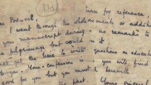 Letter written by Gandhi