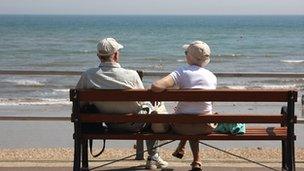 Seaside bench