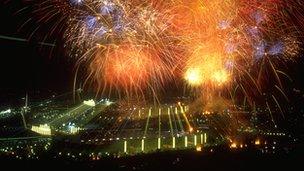 The spectacular opening ceremony for the 1992 Barcelona Olympics