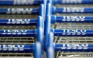 Tesco trolleys