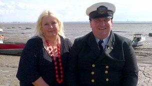 Jane Dolby with Senior Superintendent Tim Jenkins of the Fisherman's Mission