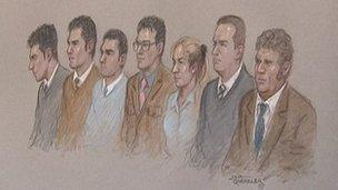 Seven members of the Connors family