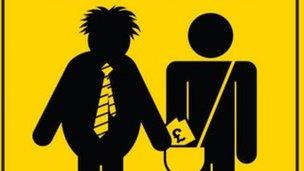 A caricature of Boris Johnson the pickpocket