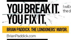 Liberal Democrat poster with slogan 'You Break It You Fix It'
