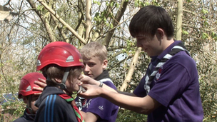 Young leaders in the Scouts