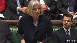 Theresa May in the Commons