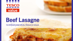 beef Lasagne Tesco value pack
