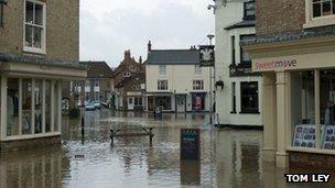 Pocklington flood water