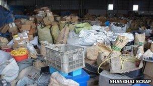 Warehouse of e-waste