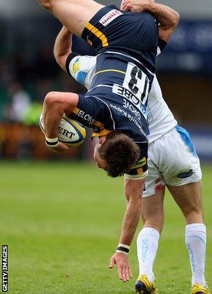 The tackle which saw Camacho given a yellow card