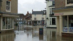 Pocklington flood water