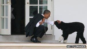 President Obama and his dog Bo