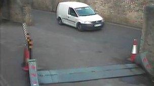 A van thought to have been used in the burglary