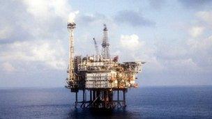 generic oil platform in the North Sea