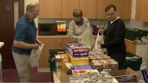 Picture showing foodbank at Darlington