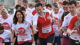 Jeremy Hunt doing Sport Relief Mile