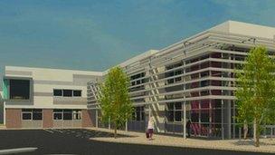 Artist's impression of Awdry House, Wisbech