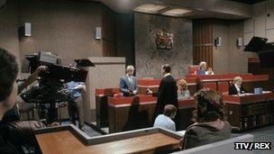 A scene from Crown Court, which ran on ITV from 1972 to 1984