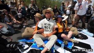 Protesters against SB1070, July 2010