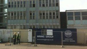 Demolition contractors at the Regent circus site