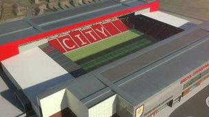 An artists' impression of how Bristol City's new stadium could look