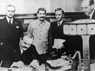 Signing of the Soviet-Nazi Non-Aggression Pact