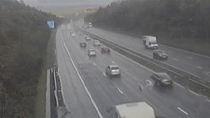 Traffic camera image west of Bridgend