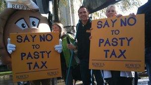 Pasty tax protesters