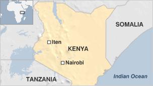A map of Kenya