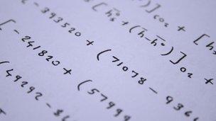 Equations on paper